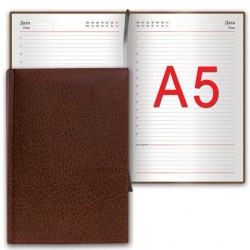 Ежедневник недатированный A5 160л кожзам "Favorite", коричневый