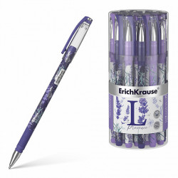 Ручка шариковая 0.7 мм "Lavender Stick" синяя, с рез гриппом, ERICH KRAUSE