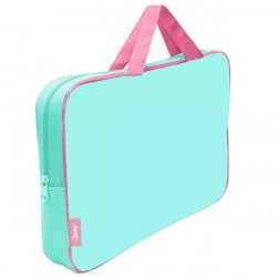 Папка-сумка 350*265*80 ПМД 4-42 мятно-пурпурно/розовый, ткань, Оникс