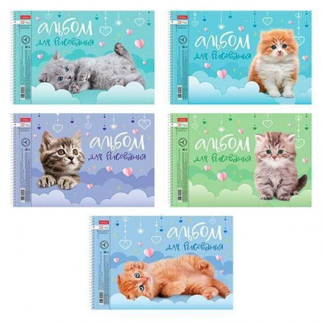 Альбом для рисования 32л А4 спираль, ассорти