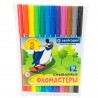 Фломастеры 12 цв "Пингвины" смываемые, пласт. упаковка, CENTROPEN