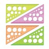 Треугольник пластиковый 30*19 см NEON CRISTAL" с окружностями, ассорти