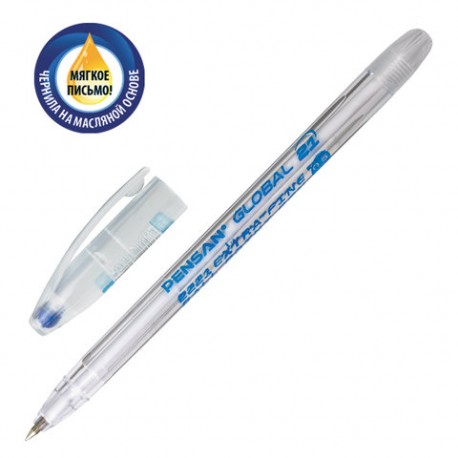 Ручка шариковая 0.5 мм масляная ''GLOBAL-21'' синяя