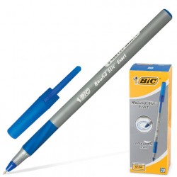 Ручка шариковая 0.8 мм масляная ''ROUND STIC EXACT'', синяя с рез гриппом