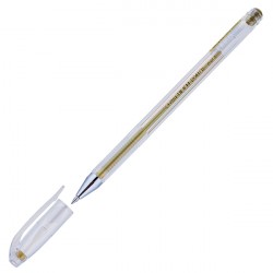 Ручка гелевая 0.7 мм CROWN золотая металлик