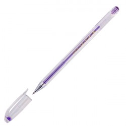 Ручка гелевая 0.7 мм CROWN фиолетовая металлик