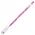 Ручка гелевая 1.0 мм CROWN розовая с блёстками