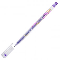 Ручка гелевая 1.0 мм CROWN фиолетовая с блёстками