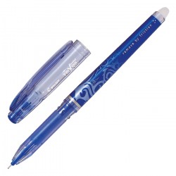 Ручка гелевая пиши-стирай 0.5 мм PILOT синяя с резиновым гриппом