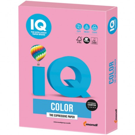 Бумага IQ ''COLOR PALE'' 160 г/м2 250 л, пастель розовая, PI25