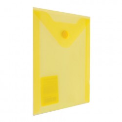 Папка-конверт с кнопкой А6 (105*148 мм) жёлтая, 0.18 мкм