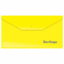 Папка-конверт с кнопкой C6 (220*120 мм) жёлтая, 0.18 мкм