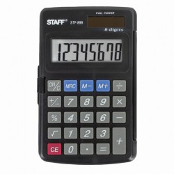 Калькулятор карманный STF-899, 8 разрядов, двойное питание, 117*74 мм