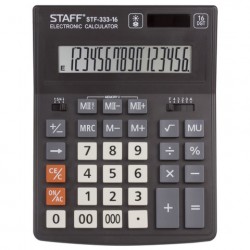 Калькулятор настольный STF-333-16, 16 разрядов, двойное питание, 200*154 мм