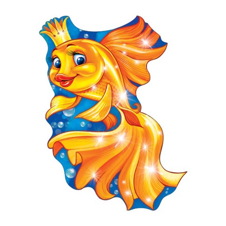 Плакат фигурный Золотая рыбка